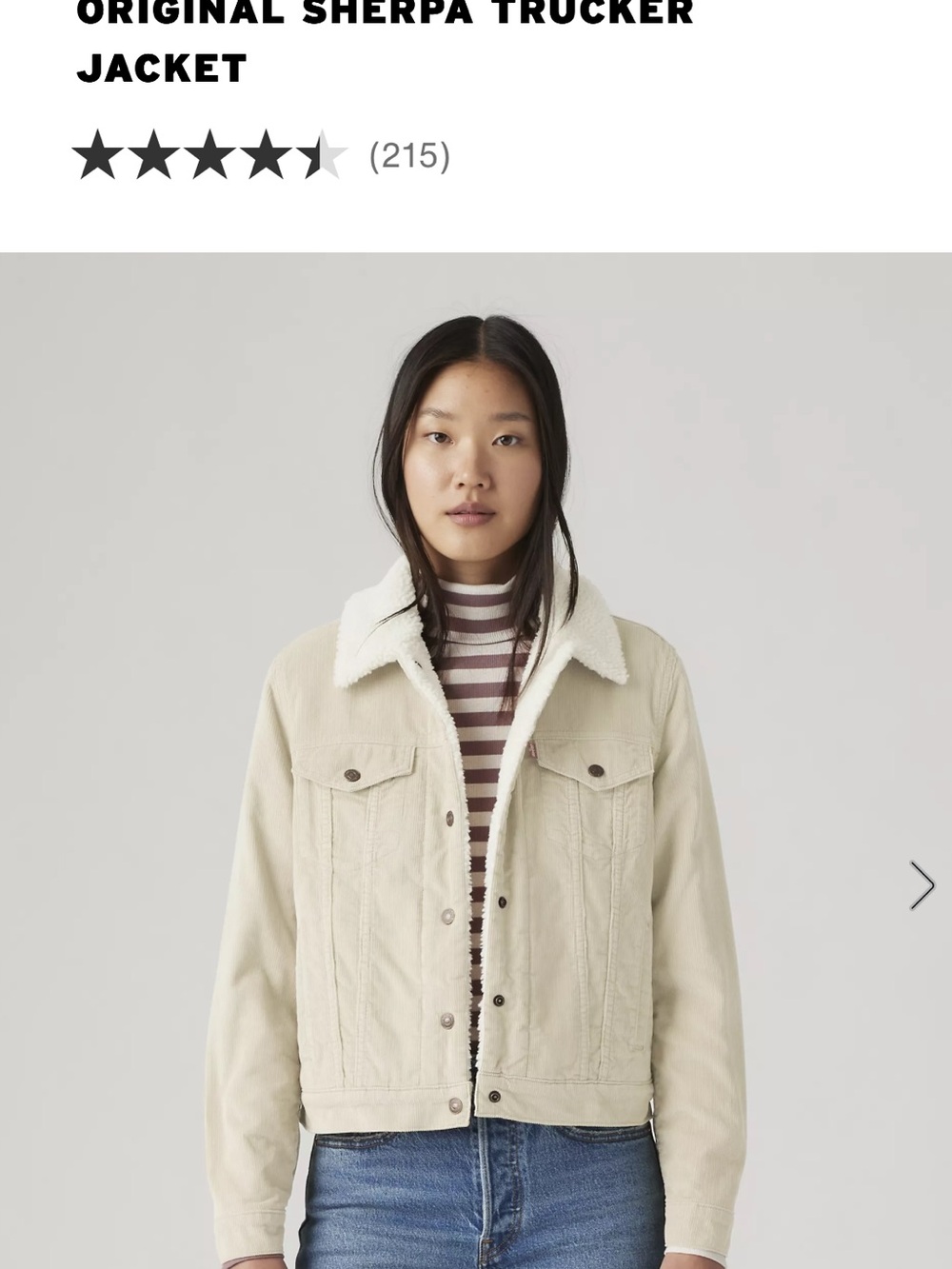 Levi ex boyfriend Sherpa-Lined Trucker Jacket - Cream